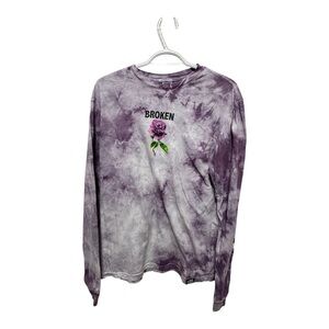 Broken Promises Purple Tie-Dye Long Sleeve Tee